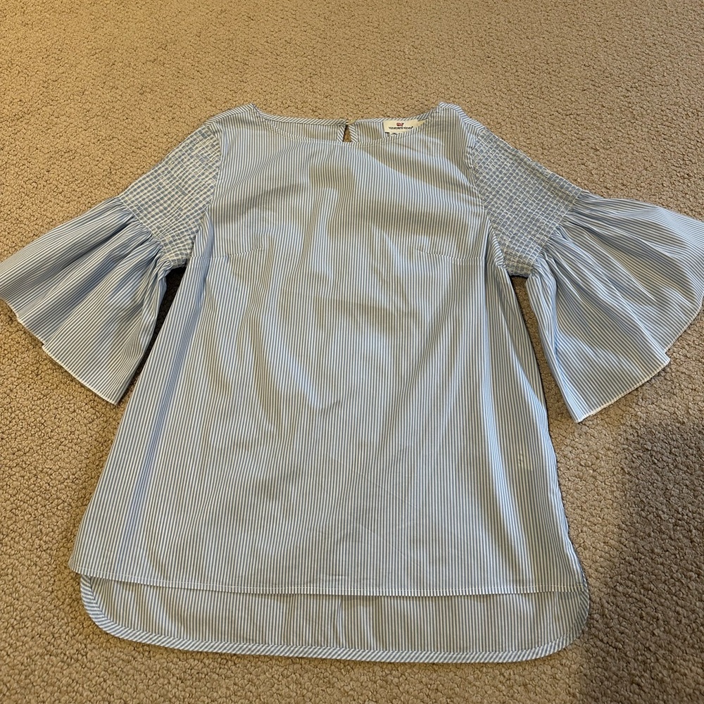Vineyard Vines Blue and White Striped Blouse